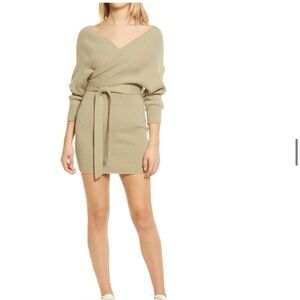 New Lulus Olive Backless Knit Dress